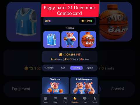 Piggy bank 21 DECEMBER COMBO CARD