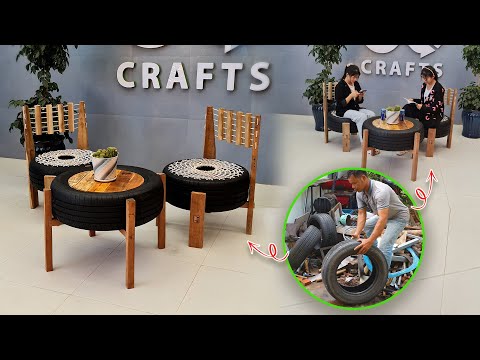 USA Never Know their Old Tires Made into Awesome Chairs & Table