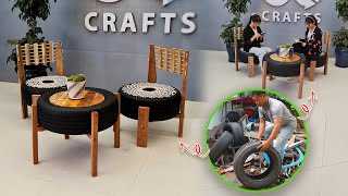 USA Never Know their Old Tires Made into Awesome Chairs & Table