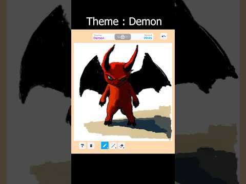 Draw Challenge in Roblox Speed Draw | Theme: Demon drawing #roblox #art #drawing #shorts