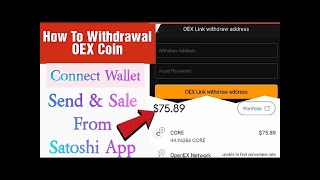 "Details on how to withdraw OpenEx mining airdrop tokens using the Satoshi mining app."