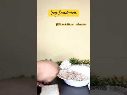 Veg sandwich vibing with tauba tauba #ytshorts #shorts #sandwich #sandwichrecipe #food #recipe