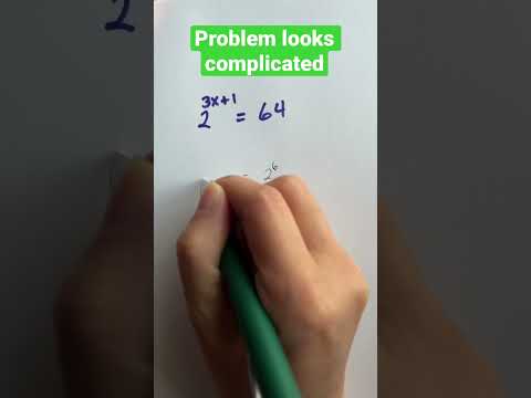 Solve for x. Problem looks difficult, but easy to solve once we make the base the same.