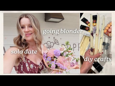 VLOG: going blonde, taking myself on a lovely solo date + craft with me!