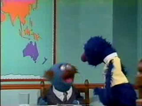 Sesame Street - Grover loves his favorite map of South America