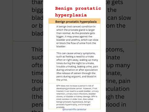 Benign prostatic hyperplasia BPH Symptoms #bph #benignprostatichyperplasia