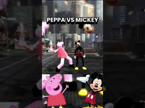 PEPPA PIG vs MICKEY MOUSE #cercadevelho #peppapig #mickeymouse #shorts