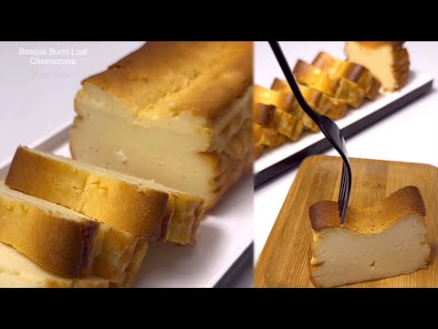 Basque Burnt Loaf Cheesecake Recipe | No Mixer Cheesecake