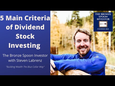 Learn The 5 Main Criteria of Dividend Stock Investing [Dividend Paying Stocks for Newbies ]