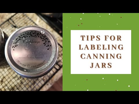 Tips for labeling canning jars