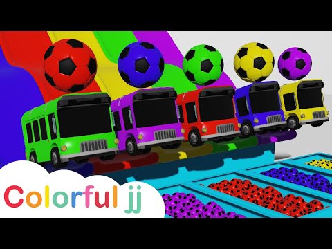 Color Balls & Sing a Song! | Wheels On the Bus, Ten in the Bed | Baby Nursery Rhymes & Kids Songs