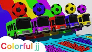 Color Balls & Sing a Song! | Wheels On the Bus, Ten in the Bed | Baby Nursery Rhymes & Kids Songs