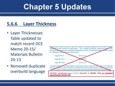 2021 Flexible Pavement Design Manual Updates