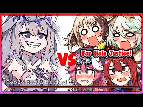 [ENG SUB/Hololive] Holojustice trying to fight Beejoe the raid boss but got soloed instead