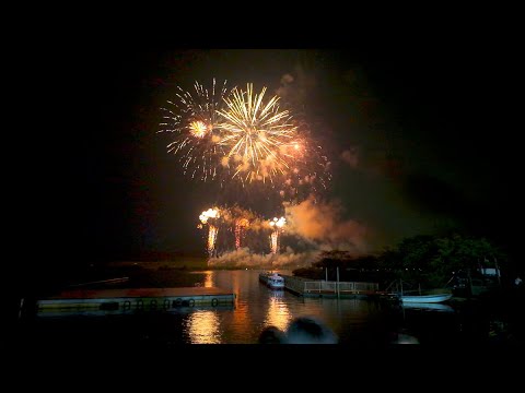 Walking tour Kitagata Lakeside Fireworks Display 2024 Japan [4KHDR] 散策 北潟湖畔花火大会2024 福井県あわら市