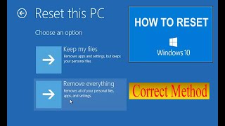 How To Reset PC On Windows 10- Reset Computer or Laptop Windows 10.