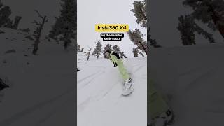 The ​⁠@insta360 X4 on the invisible selfie stick!Linked in my bio! #snowboard #insta360