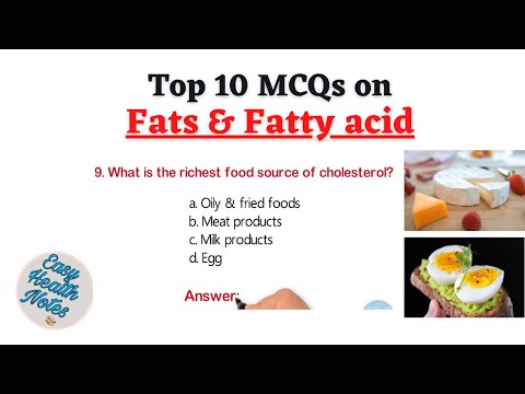 Fat & fatty acid mcqs with questions and answers: Biochemistry