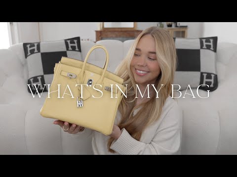 What's In My Bag & Packing for Madrid for My Wedding Dress Fitting ft.Birkin 25 Jaune Poussin