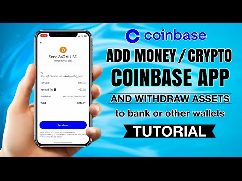 How to ADD Money (crypto) on Coinbase App and WITHDRAW your Assets | Tutorial