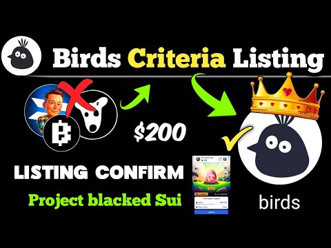 Birds Airdrop Listing Big Updates |  Claiming Criteria Review | How to Use Birds Airdrop