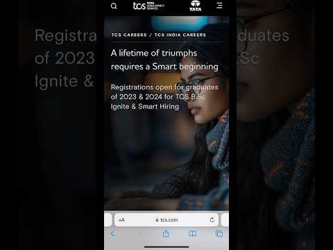 Tcs Smart hiring for 2023 & 2024 |Tcs off campus hiring|registration extended #ytshorts #hiring #tcs