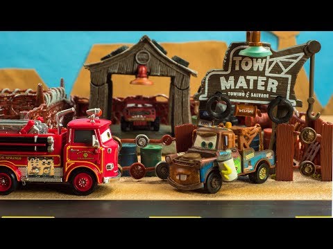 Soda Thief! Tow Mater Towing & Salvage Radiator Springs with RED