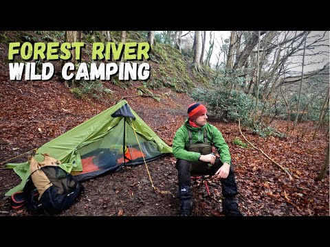 WILD CAMPING by an ENCHANTED Forest RIVER • ISLE OF MAN • 3FUL Lanshan 1 Tent • Wild Camping UK