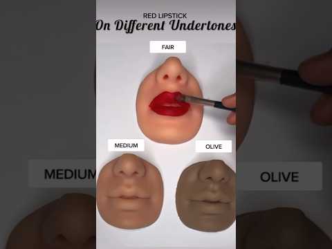 Red lipstick on different undertones #makeuptips #makeuptutorial #viralvideo #youtubeshorts #makeup