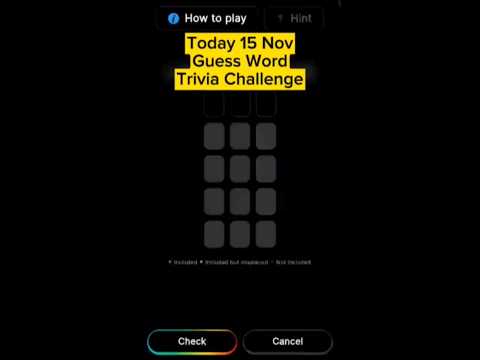 Today 15 Nov Blove DApp Guess Word Trivia Challenge