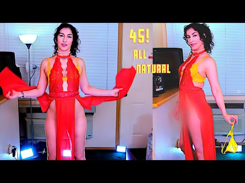 Sexy Dresses Try On Haul - No Panties, Transparent Lingerie Red Silver Dress