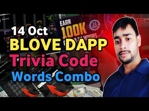 14 Oct blove dapp trivia challenge & words guess combo | blove dapp trivia, words combo | blove dapp