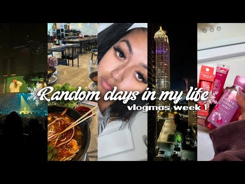 VLOGMAS WEEK 1❄ : pho date, gym, skincare, and rod wave concert in atl