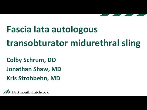 Fascia lata autologous transobturator midurethral sling