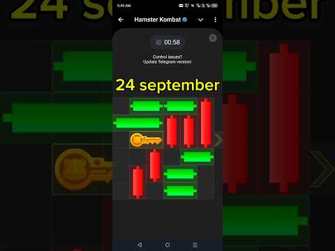 Hamster kombat daily mini game today mini game key| 24 september key|