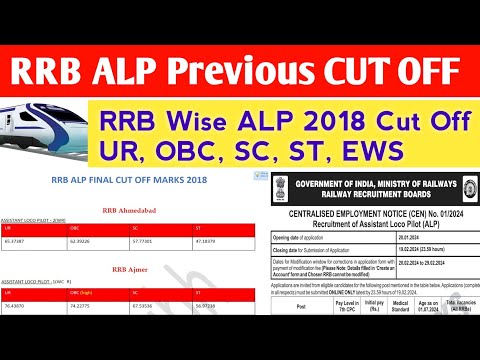 RRB ALP Previous Year CUT OFF 2018 | Railway Assistant Loco Pilot 2018 Final Cut Off Marks List