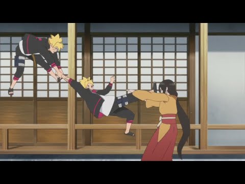 BORUTO SPARS WITH HANABI