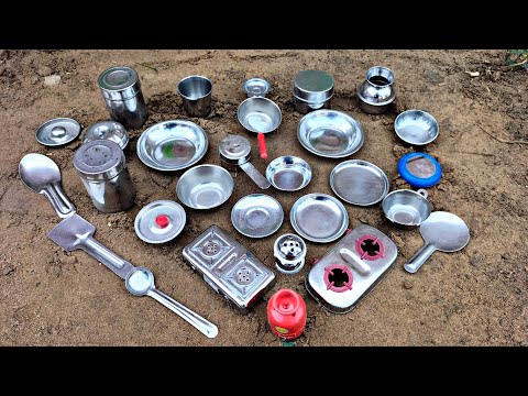 Diy Unboxing Amazing Mini Kitchen Set | Unboxing plastic and steel kitchen set| @miniclay5092