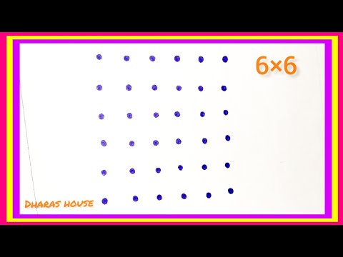 6×6dots simple poo kolam||new year special poo kolam design||dharas house||#88