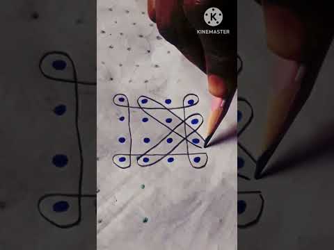 4×4 dots simple muggulu ||begginners rangoli #shorts