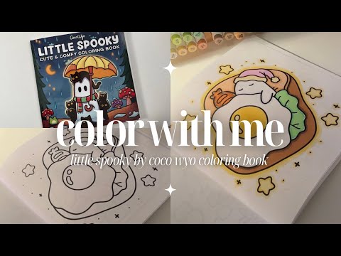 color with me | little spooky coco wyo coloring book | ASMR coloring