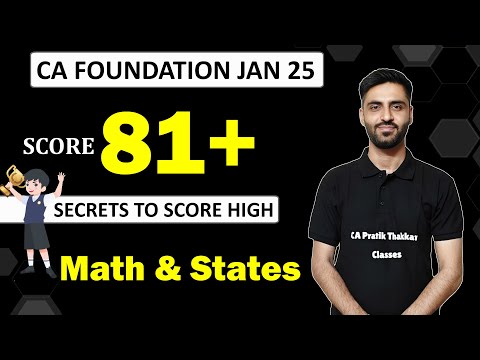 CA FOUNDATION MATHS AND STATISTICS Score High | CA FOUNDATION JAN 25