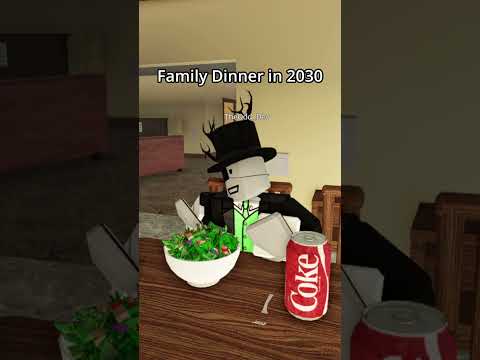 Family dinner in 2030! 🤣 #roblox #robloxvr #shorts #robloxanimation