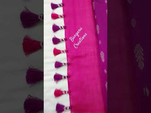 simple Saree kuchulu design latest #latestkuchu #latesttassels #sareekuchulu #sareetassels  #shorts