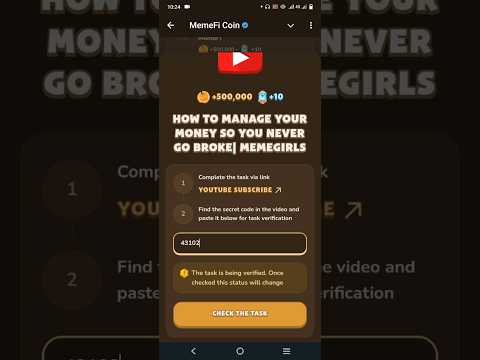 Memefi video code today| How to manage your money so you never go before #memeficide