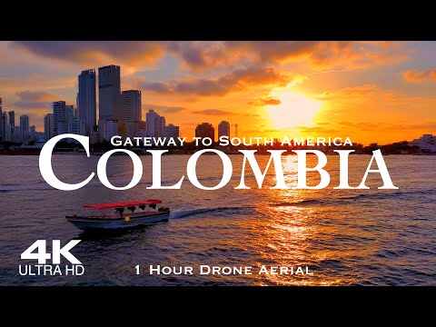 COLOMBIA 🇨🇴 1 Hour 4K Drone Aerial Relaxation of Bogotá & Colombia Ultra HD