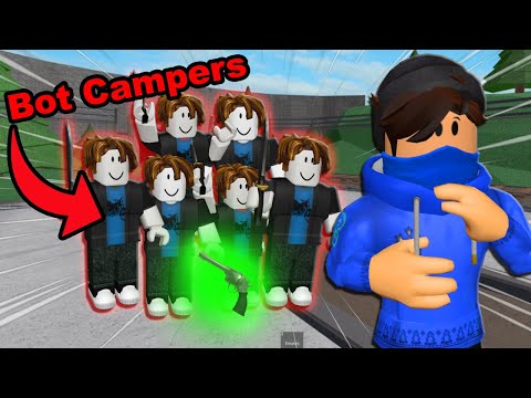 1v1ing a FULL SERVER of CAMPER MM2 BOTS...