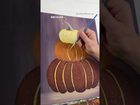 [clip] Would you leave them or add the highlighted sections? 🎨🎃 #pumpkin #painting #BeginnerFriendly