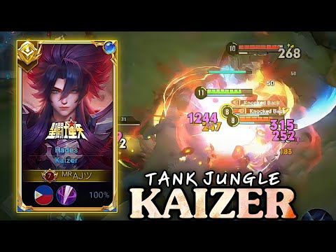 ABUSING TANK META JUNGLE USING KAIZER RANK GRANDMASTER - HONOR OF KINGS