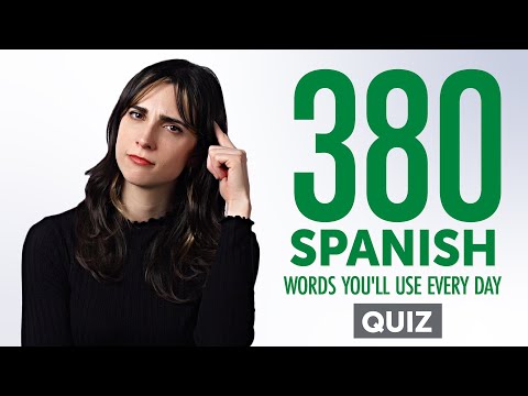 Quiz | 380 Spanish Words You'll Use Every Day - Basic Vocabulary #78